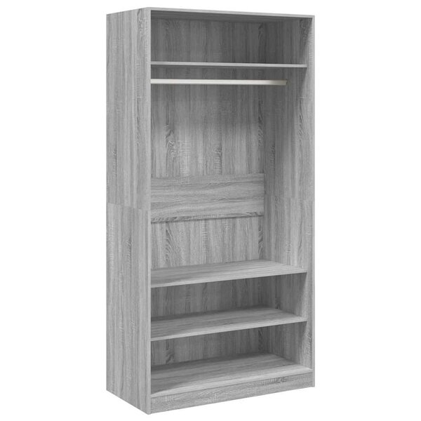 vidaXL Garde-robe sonoma gris 100x50x200 cm bois d'ingénierie