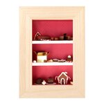 Mini Vitrine Avec Plexiglas - 16X22X4 5 Cm - Bois