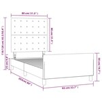 vidaXL Cadre de lit avec tête de lit Rose 80x200 cm Velours