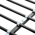 vidaXL Lit superposé avec table sans matelas gris métal 90x200 cm