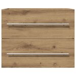 vidaXL Armoire lavabo de salle de bain chêne artisanal bois ingénierie