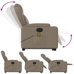 vidaXL Fauteuil inclinable de massage électrique cappuccino similicuir