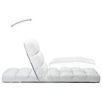 vidaXL Chaise pliable de sol Blanc Similicuir