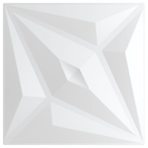 vidaXL Panneaux muraux 24 Pièces blanc 50x50 cm XPS 6 m² étoile