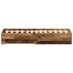 vidaXL Cadre de lit avec tiroirs avec tiroir Bois ancien 135 x 190 cm