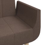 vidaXL Canapé-lit à 2 places avec deux oreillers Taupe Tissu
