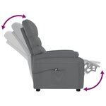 vidaXL Fauteuil inclinable électrique Gris Similicuir