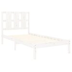 vidaXL Cadre de lit Blanc Bois de pin massif 100x200 cm