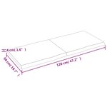 vidaXL Dessus de table bois massif non traité bordure assortie