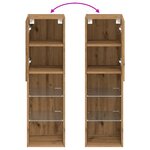 vidaXL Meuble TV avec lumières LED chêne artisanal 30 5x30x102 cm