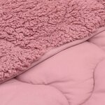 vidaXL Duvet d'hiver Rose 140 x 220 cm Microfibre et polaire Teddy