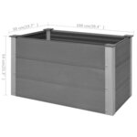 vidaXL Lit surélevé de jardin WPC 100 x 50 x 54 cm Gris