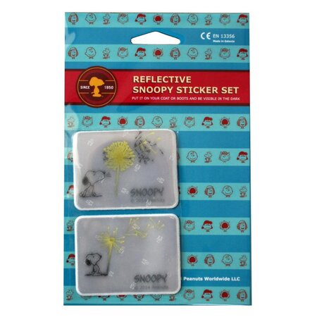 Set de 2 stickers réfléchissants snoopy snoopy et pissenlit