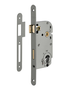 THIRARD - Boitier de serrure encastrable à cylindre pour porte d'entrée  axe 50mm  bouts ronds  zingué - THIRARD