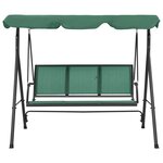 vidaXL Balancelle de jardin vert 170 cm textilène et acier