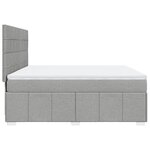 vidaXL Sommier à lattes de lit avec matelas Gris clair 180x200cm Tissu