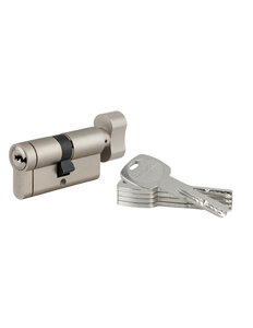 THIRARD - Cylindre à bouton Transit 1  30Bx30mm  nickelé  5 clés - THIRARD