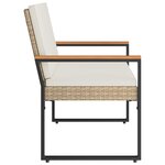 vidaXL Banc extérieur 2 -Seater 107 x 61 x 80 cm polyrotin