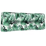 vidaXL Coussin de palette à motif de feuilles 120x40x12 cm Tissu