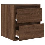 vidaXL Table de chevet murale chêne marron 38x34x40 cm