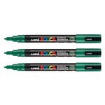 Marqueur pointe conique fine pc3m 0 9 - 1 3mm vert foncé x 3 POSCA