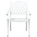 vidaXL Ensemble de salle à manger pour jardin 5 Pièces Blanc Aluminium