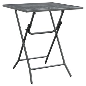 vidaXL Table de jardin 60x60x72 cm Maille métallique Anthracite