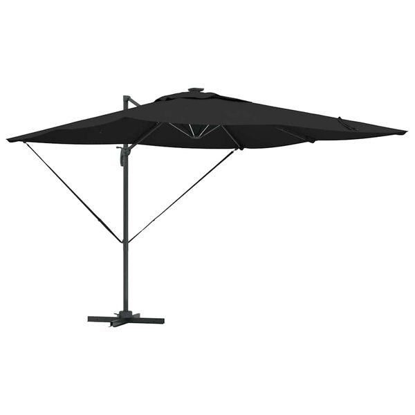 vidaXL Parasol Noir 286 x 285 x 270 cm Aluminium