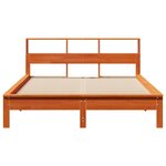vidaXL Lit bibliothèque sans matelas cire marron 120x190cm pin massif