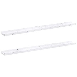 vidaXL Étagère Murale 2 pc Marbre blanc 100 x 9 x 3 cm