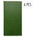 XQ Max Set de tapis de sol impression de l'herbe 6 Pièces vert
