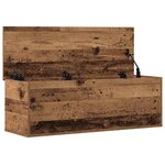vidaXL Boîte de Rangement avec stockage Bois ancien 102 x 35 x 35 cm