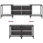 vidaXL Meuble TV sonoma gris 153x37x50 cm bois d'ingénierie