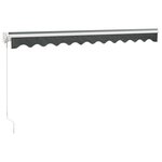 vidaXL Auvent rétractable anthracite 3 5x2 5 m tissu et aluminium