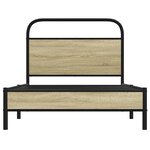 vidaXL Cadre de lit sans matelas 107x203 cm chêne sonoma