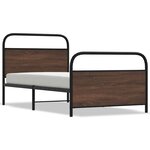 vidaXL Cadre de lit sans matelas 100x200 cm chêne marron