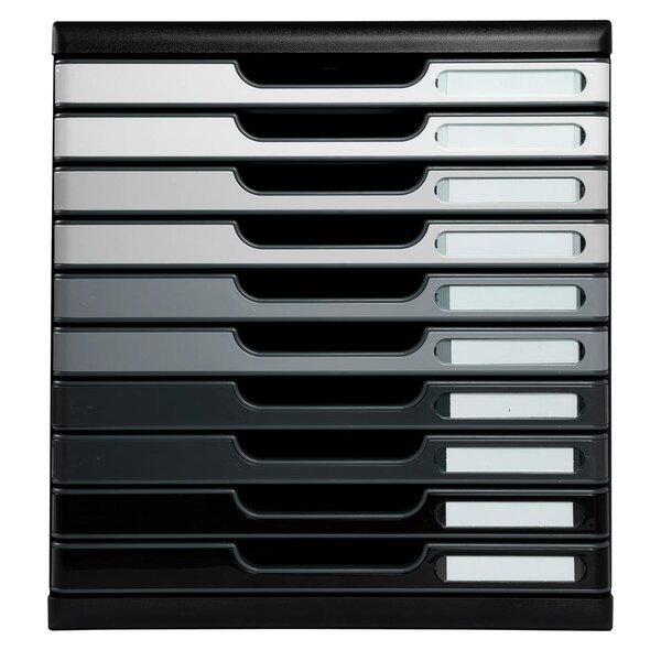 Module De Classement Modulo Shades Of Grey 10 Tiroirs Fermés - Nuances De Gris - Exacompta
