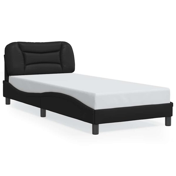 vidaXL Cadre de lit sans matelas Hvar noir 80x200 cm similicuir