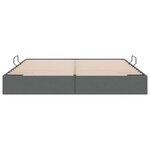 vidaXL Lit de Rangement avec matelas Gris foncé 193 x 203 cm tissu