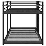 VidaXL Lit superposé sans matelas noir 90x190 cm acier
