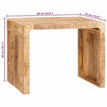 vidaXL Table d'appoint Marron 60 x 35 x 45 cm bois de manguier massif