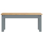 vidaXL Ensemble à manger Panama 4 Pièces gris bois de pin massif