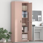 vidaXL Armoire de rangement 2 Pièces Rose 80 x 40 x 200 cm Acier