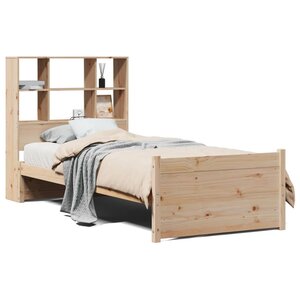 vidaXL Lit bibliothèque sans matelas 90x200 cm bois de pin massif