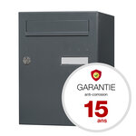 Boite à colis Eclipse 1 porte gris anthracite mat RAL 7016 M