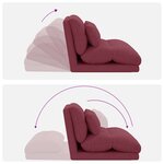 vidaXL Fauteuil de sol ajustable Bordeaux Tissu