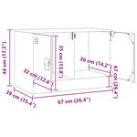vidaXL Meuble TV jaune moutarde 67x39x44 cm acier