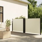 vidaXL Auvent latéral rétractable crème 100x600 cm