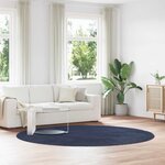 vidaXL Tapis shaggy à poils longs NAVARRA bleu marine 240x240 cm