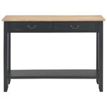 vidaXL Table console Noir 110x35x80 cm Bois